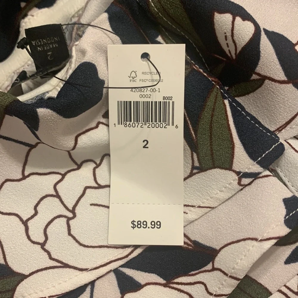 NWT Banana Republic Off the shoulder Floral dress - Picture 3 of 3